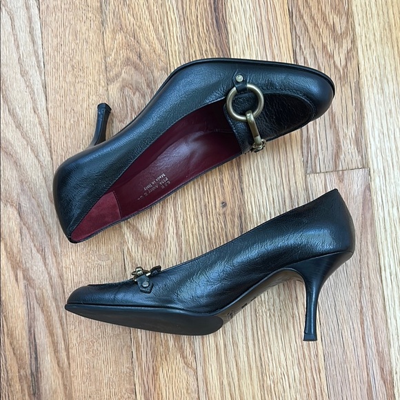 Coach Aubrey Black Leather Heels - Picture 10 of 12